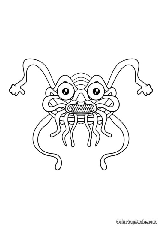 Noodle Ninja z Banban školky - Omalovánka