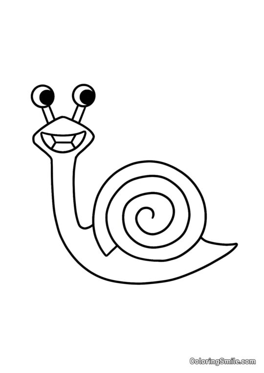 Žlutý šnek Selene - Omalovánka