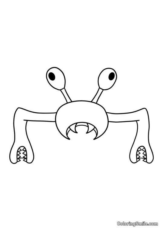 Krabzilla z Banban školky - Omalovánka
