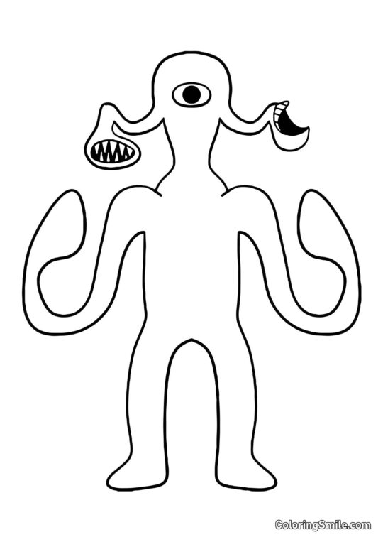 Toxický gejzír z Banban školky - Omalovánka