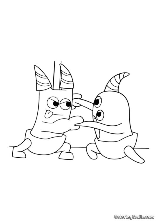 Bebe Banban a Nabnab - Omalovánka