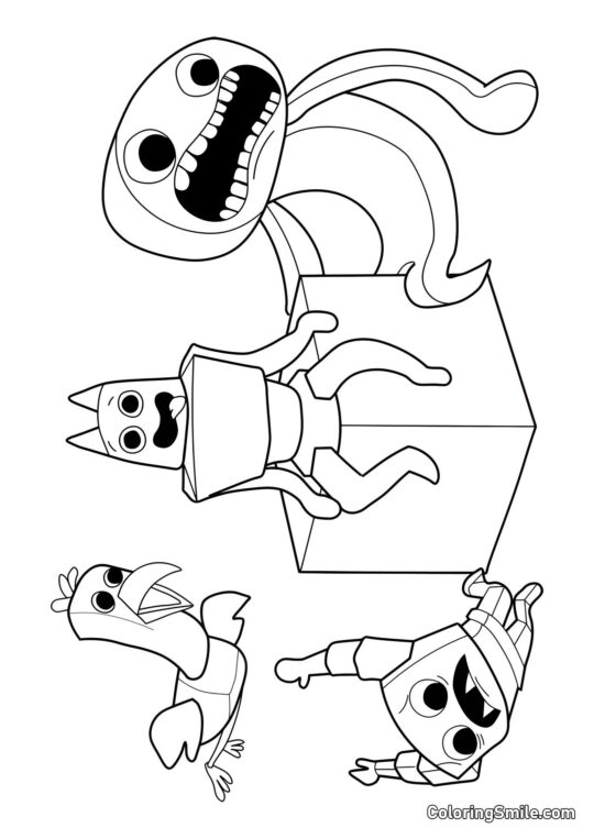 Postavy Banban školky 2 - Omalovánka