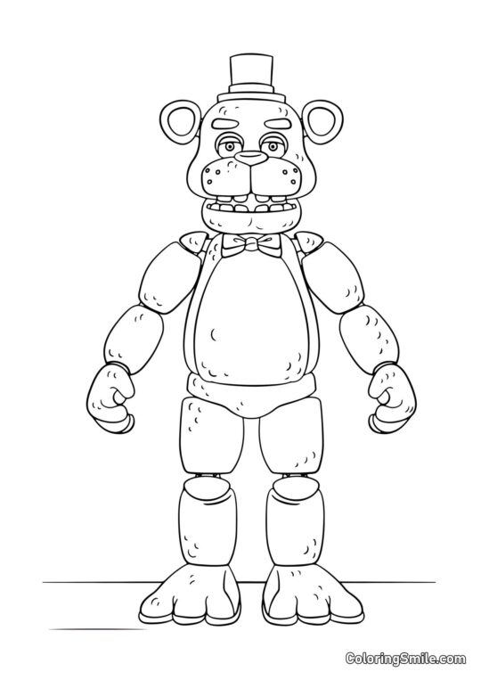 Animatronický Freddy - Omalovánka