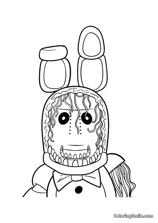 Ojetý Bonnie z FNAF - Omalovánka