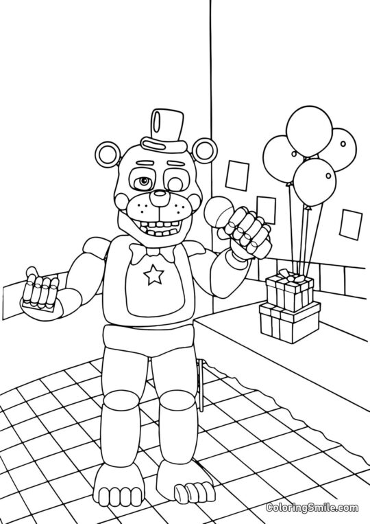 Lefty z FNAF - Omalovánka