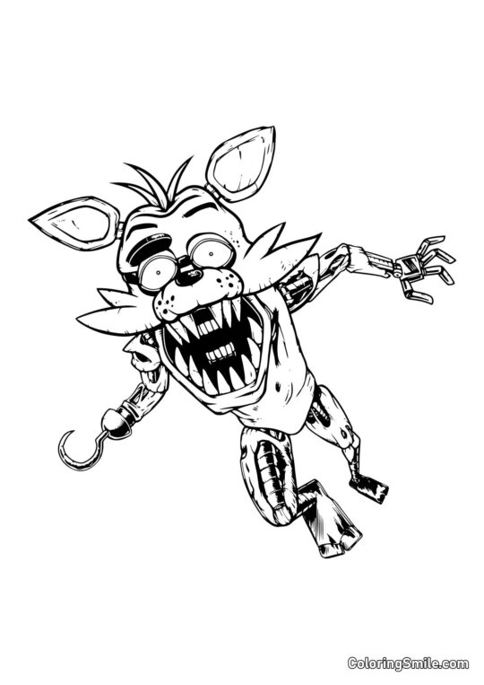Foxy z FNAF - Omalovánka