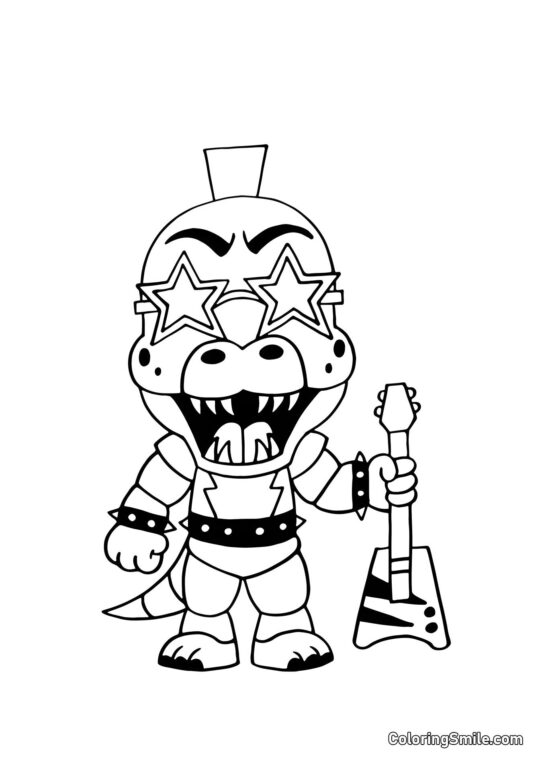 Monty z FNAF Security Breach - Omalovánka