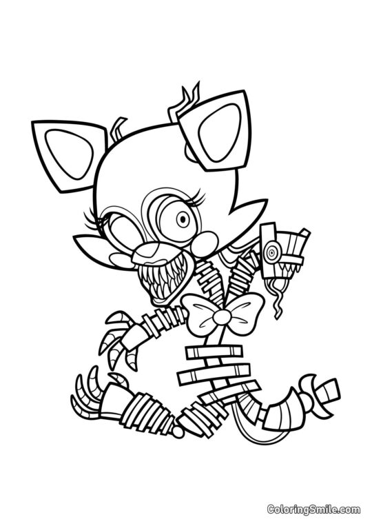 Chibi Mangle z FNAF - Omalovánka