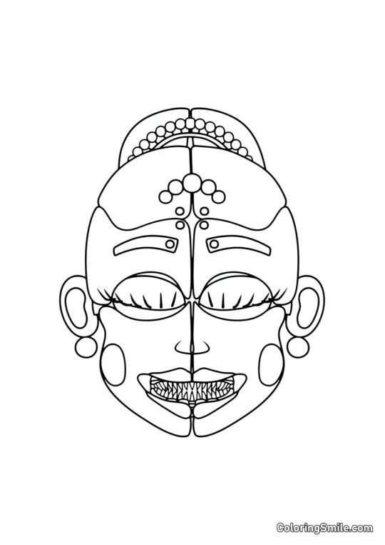 Ballora Portrét z FNAF - Omalovánka