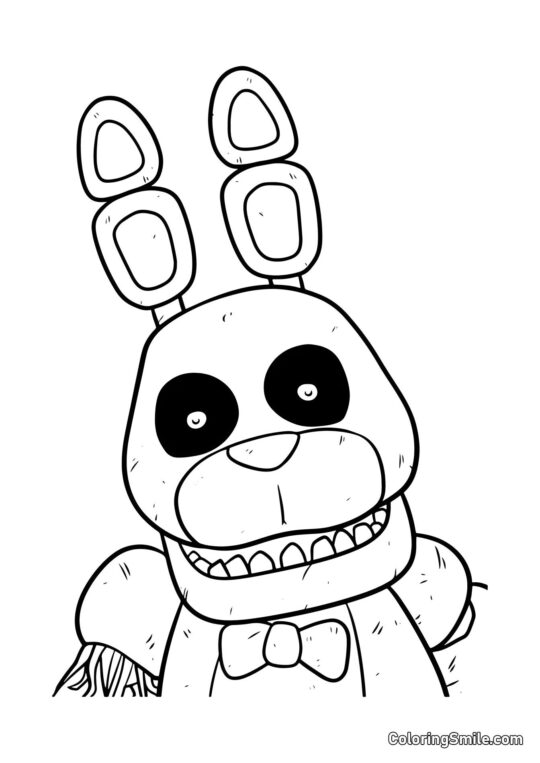 Fantom Bonnie z FNAF - Omalovánka