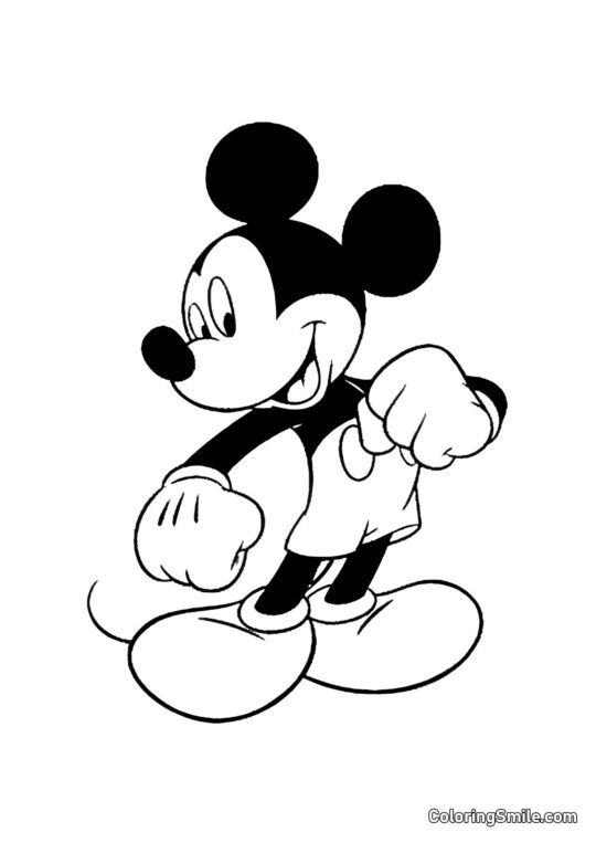 Mickey Mouse se usmívá - Omalovánka