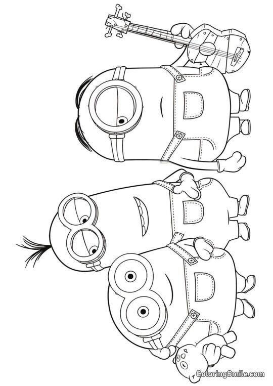 Kevin, Stuart a Bob - Omalovánka