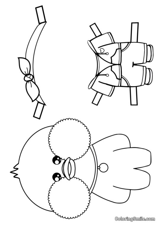 Lalafanfan v oblečení (mikina, kalhoty a čelenka) Lalafanfan v oblečení (mikina, kalhoty a čelenka) - Omalovánka