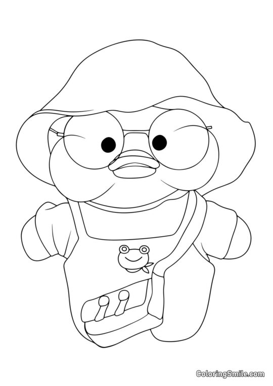 Lalafanfan v klobouku a s kabelkou Lalafanfan v klobouku a s kabelkou - Omalovánka