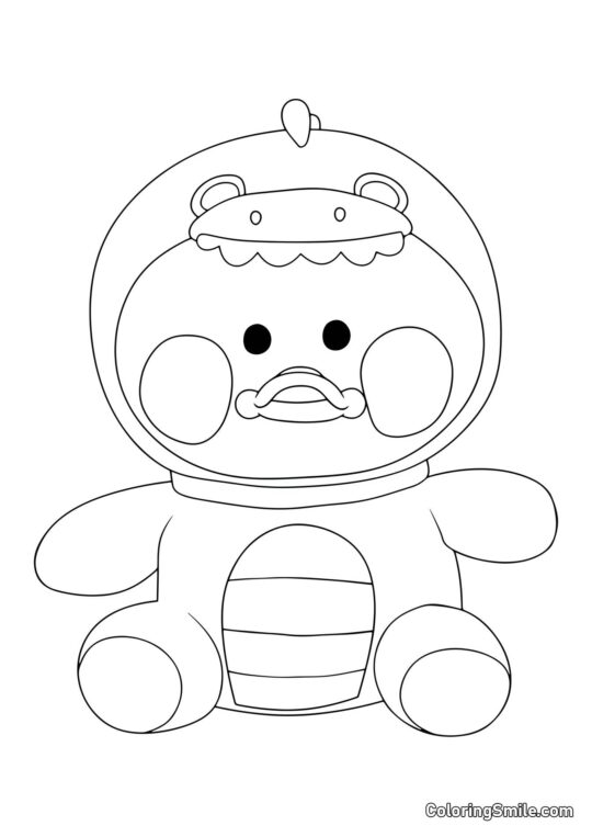 Lalafanfan Kachna v dinosaurím kigurumi Lalafanfan Kachna v dinosaurím kigurumi - Omalovánka