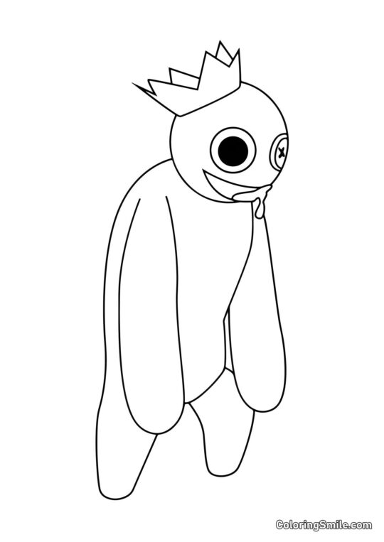 Modrý hledá hráče - Omalovánka