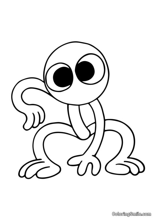 Fialový z Rainbow Friends - Omalovánka