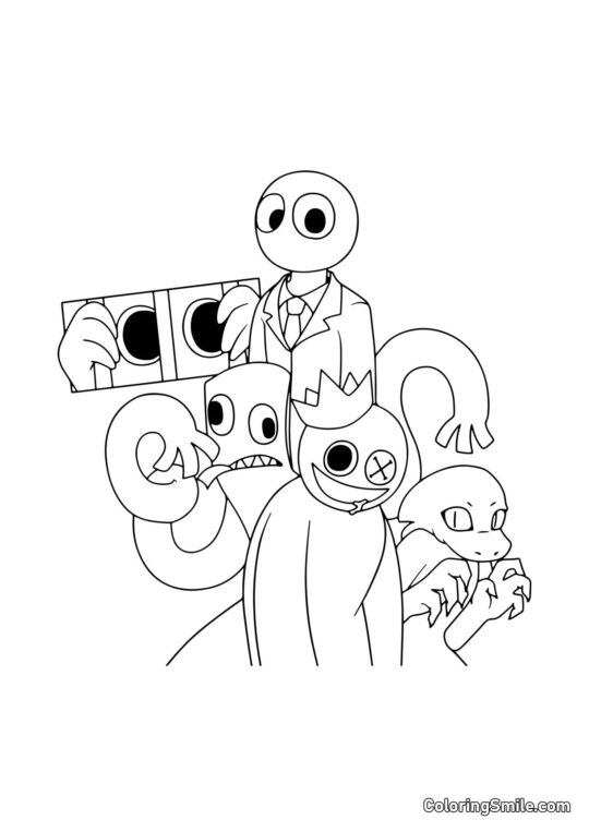 Společnost Rainbow Friends - Omalovánka