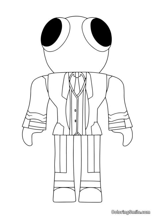 Červený z Rainbow Friends - Omalovánka