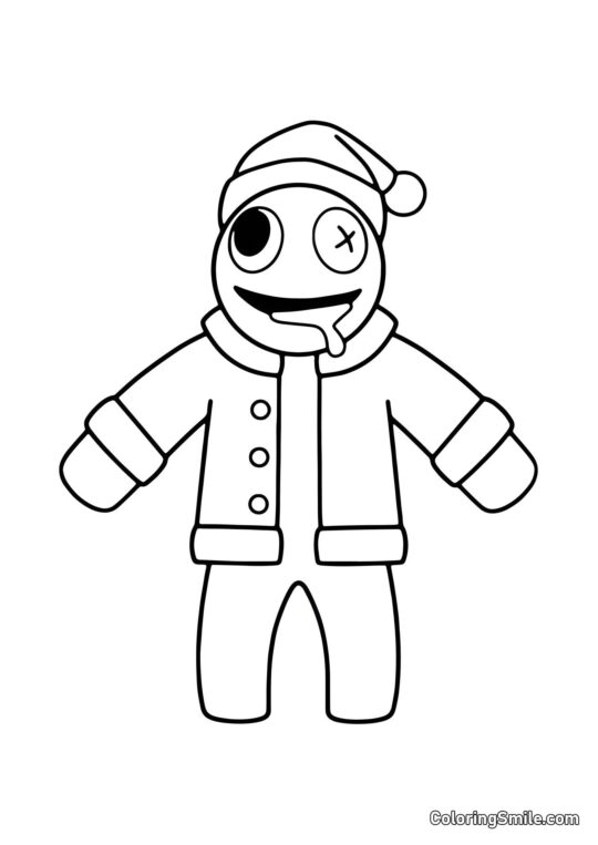 Modrý v santovské čepici - Omalovánka