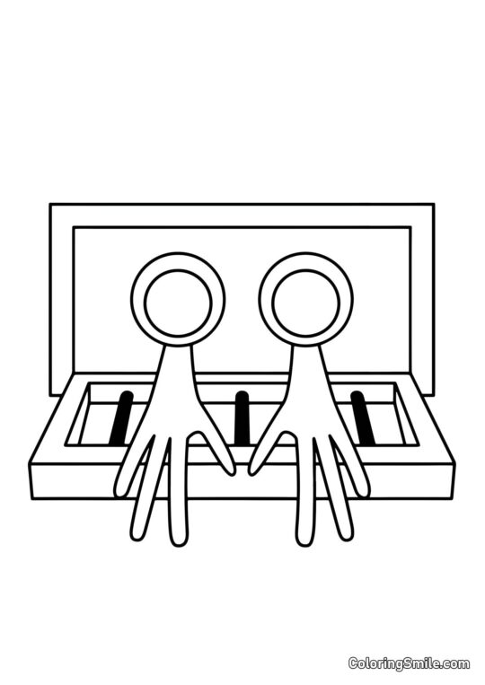 Fialový sedí v ventilaci - Omalovánka