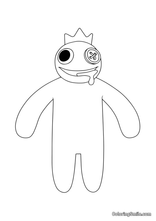 Modrý z Rainbow Friends - Omalovánka