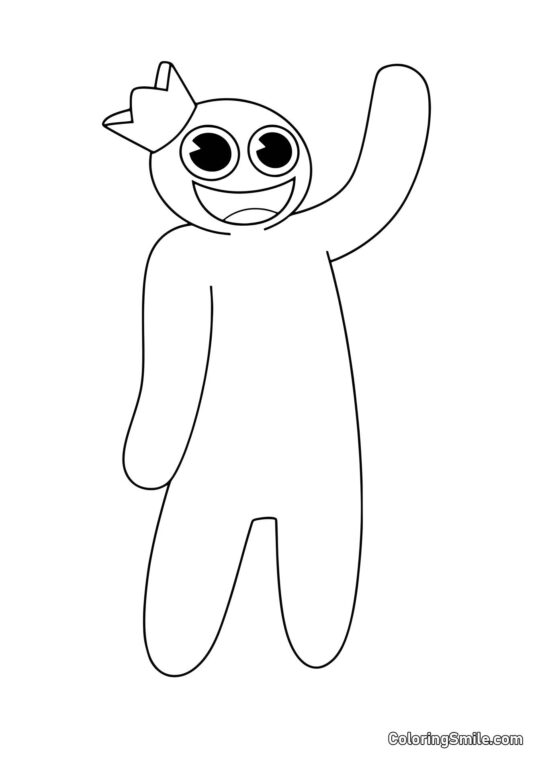 Modrý mává - Omalovánka