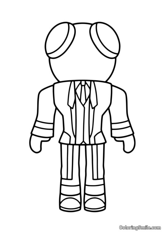 Červený v kostýmu - Omalovánka