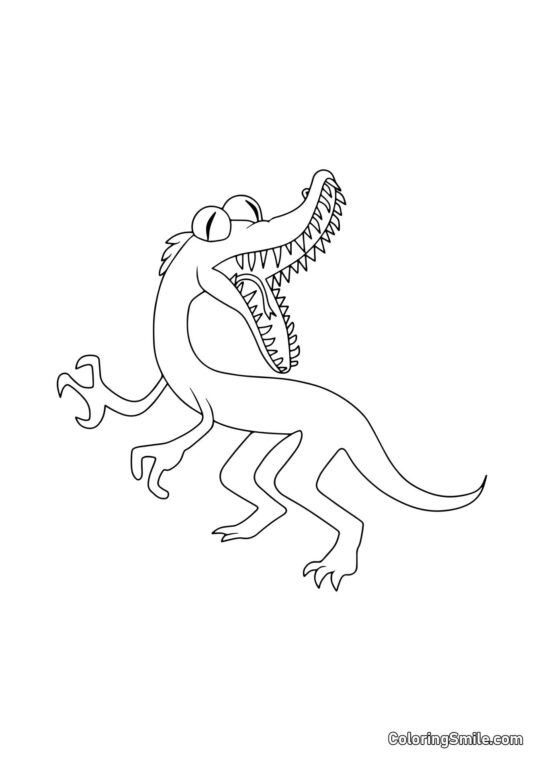 Šílený oranžový z Rainbow Friends - Omalovánka