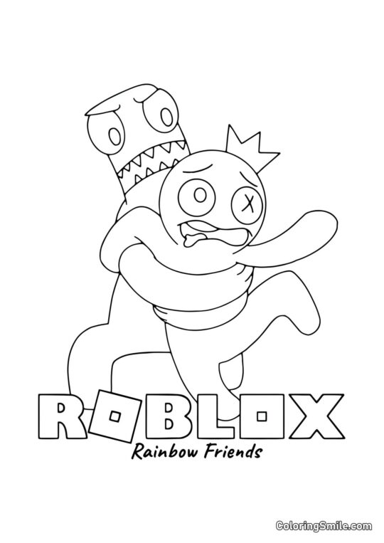 Zelený pevně objímá modrého - Omalovánka