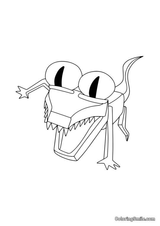 Oranžový z Rainbow Friends - Omalovánka