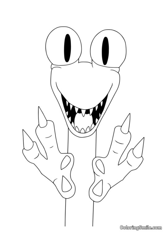 Oranžový s velkými drápy - Omalovánka