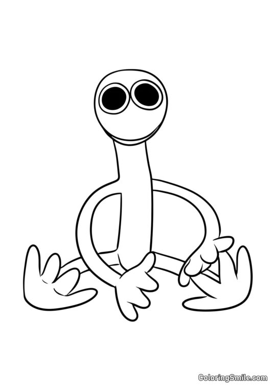 Roztomilý fialový - Omalovánka