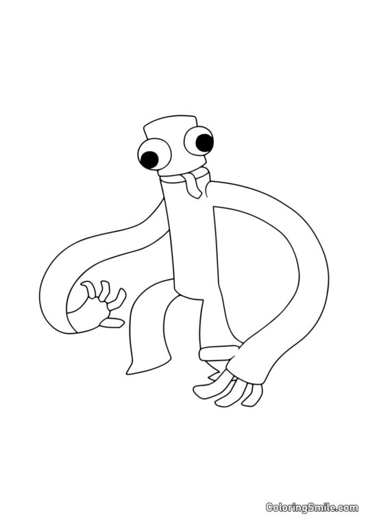 Zelený vyplazuje jazyk - Omalovánka