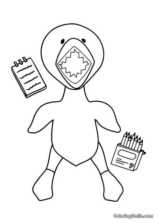 Chytrý žlutý kamarád - Omalovánka