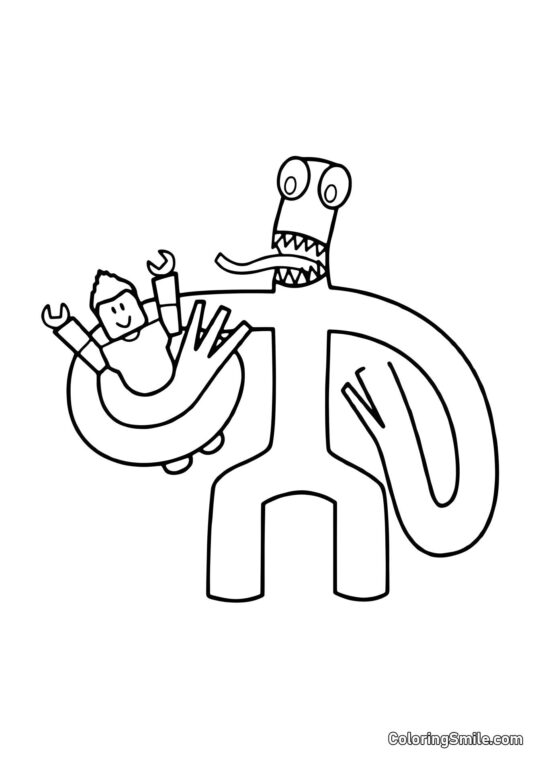 Zelený chytil hráče - Omalovánka