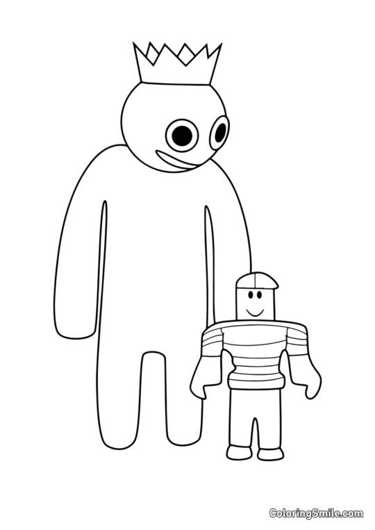 Modrý a hráč - Omalovánka