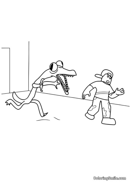 Oranžový nahání hráče - Omalovánka