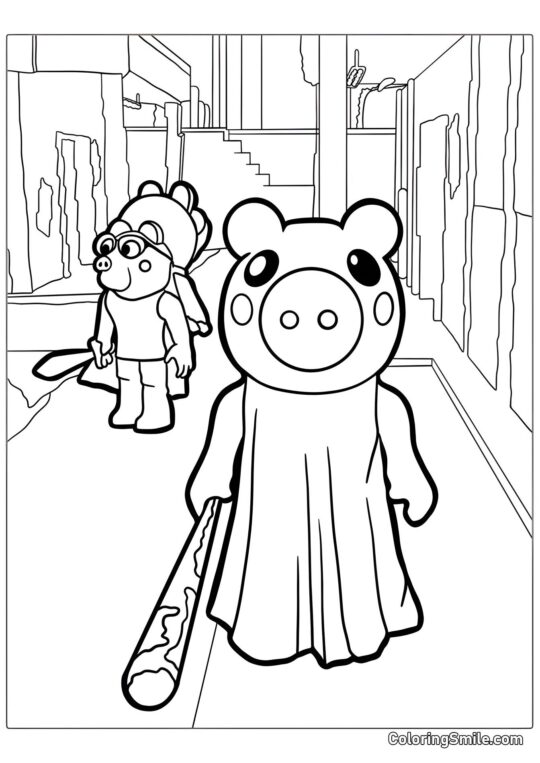 Roblox Prasátko Roblox Prasátko - Omalovánka