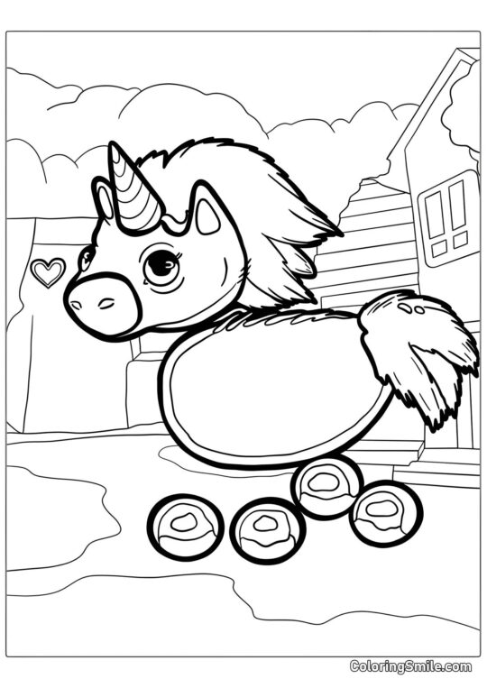 Roblox Roztomilý Jednorožec Roblox Roztomilý Jednorožec - Omalovánka