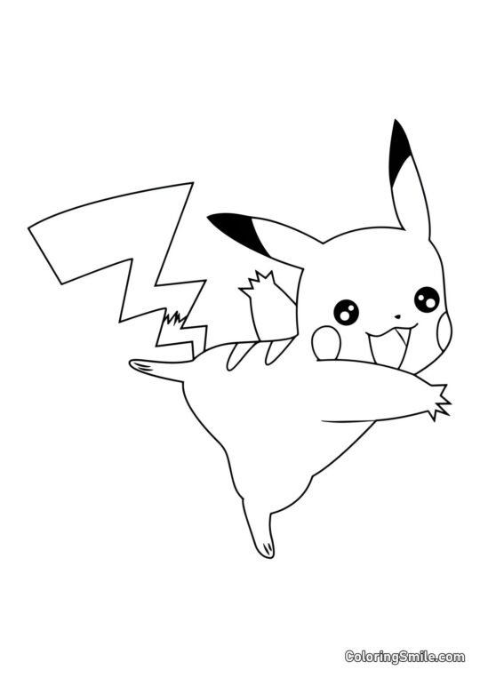Pikachu baletka - Omalovánka