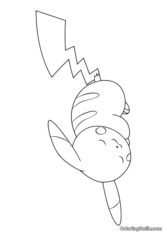 Pikachu sladce spí - Omalovánka