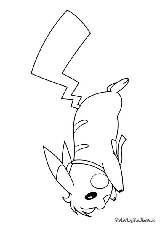 Pikachu běžící na čtyřech - Omalovánka