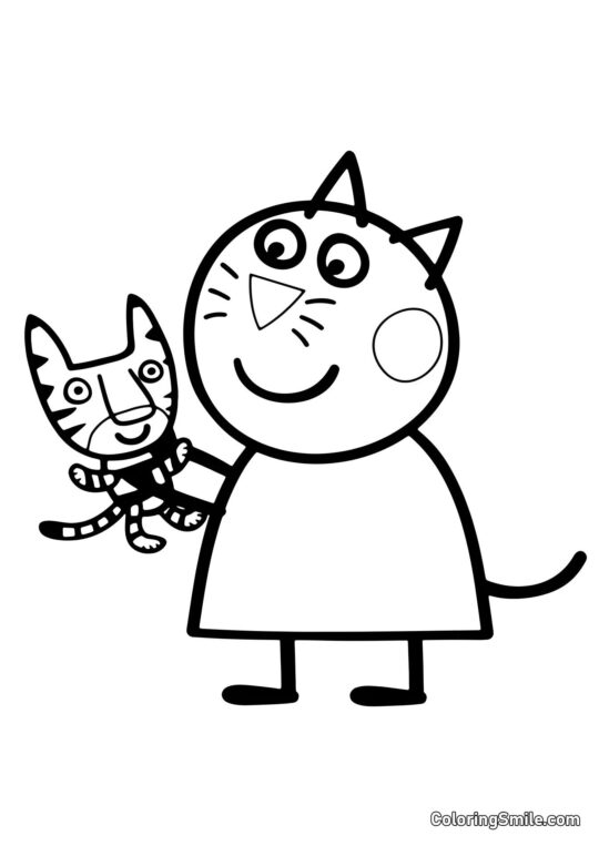 Candy Kočka - Omalovánka