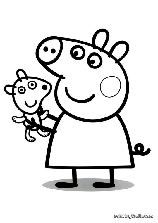 Peppa s Medvídkem - Omalovánka