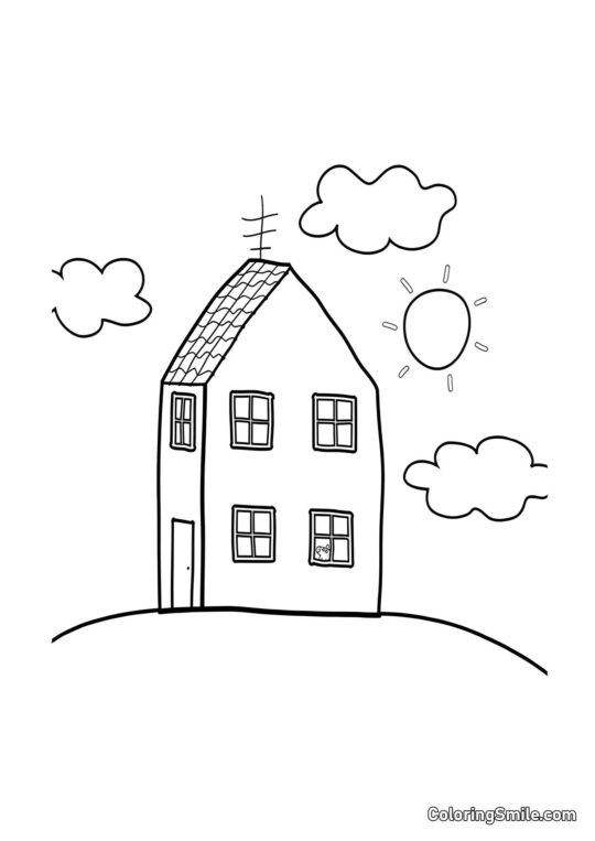 Dům Peppy Prasátkové - Omalovánka