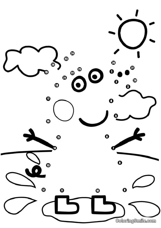 Peppa s Puntíky - Omalovánka