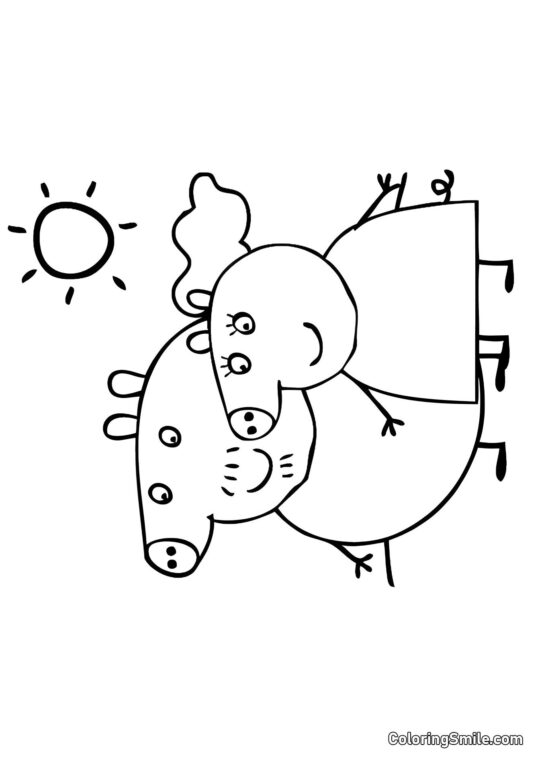 Táta Prasátko a Máma Prasátko - Omalovánka