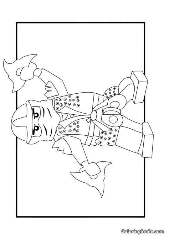 Zelený Ninja - Omalovánka