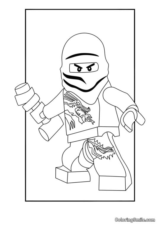 Ninjago Zane - Omalovánka